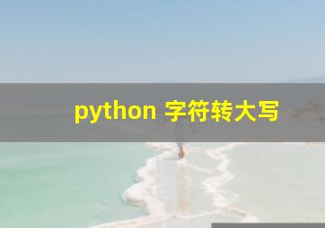 python 字符转大写